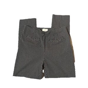 Anthropologie‎ The Essential Slim Pants Trousers Women Sz 6 Black Ankle Side Zip